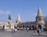 The Fisherman's Bastion, with another statue of St. Stephen