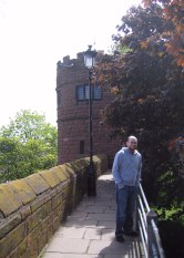 Pip on the city walls, near the King Charles Tower.