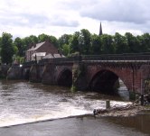 The Norman weir and Old Dee Bridge.
