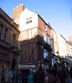 Shop on a steep lane.