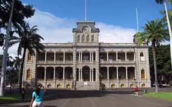 Iolani Palace, from where the old monarchs reigned