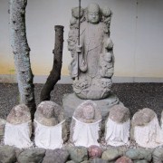 A statue of Jizo, the guardian of deceased children.