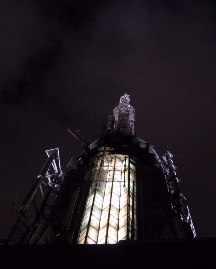 The spire of The Empire State Building.