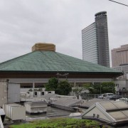 The Kokugikan (sumo arena).