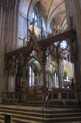 Choir screen by Gilbert Scott (Hereford Cathedral had a similar one)