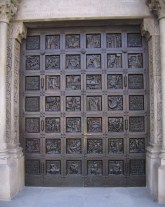 The door of Grossmünster.