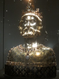 The reliquary bust of Charlemagne. The reliquary bust of Charlemagne.