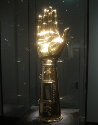 Reliquary of Charlemagne's arm. Reliquary of Charlemagne's arm.