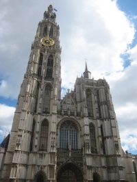 West front of Antwerp Cathedral. West front of Antwerp Cathedral.
