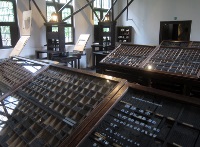 Cases of moveable type. Cases of moveable type.
