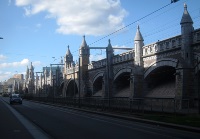 Gothic railway viaduct. Gothic railway viaduct.