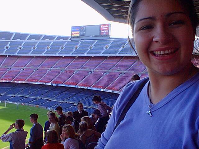 Danielle in Nou Camp.