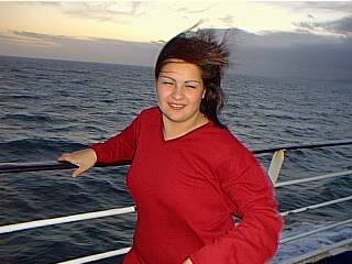 Danielle in the Titanic pose.