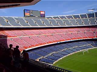 The Nou Camp Stadium, inside.