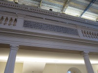 Interior of the Old South Meeting House - where the Boston Tea Party started and horses were later kept by the British Army. Interior of the Old South Meeting House - where the Boston Tea Party started and horses were later kept by the British Army.