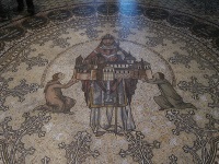 Mosaic of Archbishop Hildebold. Mosaic of Archbishop Hildebold.