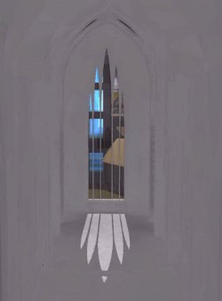 Inside the cathedral.