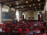 The gothic hall inside the town hall. The gothic hall inside the town hall.