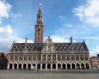 The great library of the Catholic University Of Leuven, which has had the misfortune of burning in both world wars. The great library of the Catholic University Of Leuven, which has had the misfortune of burning in both world wars.