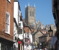 Ascending to the cathedral.