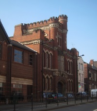 The drill hall.